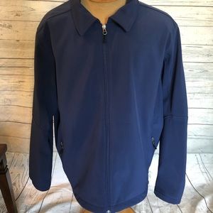 Lands End Fleece Lined Jacket Mens Blue XXL 50-52